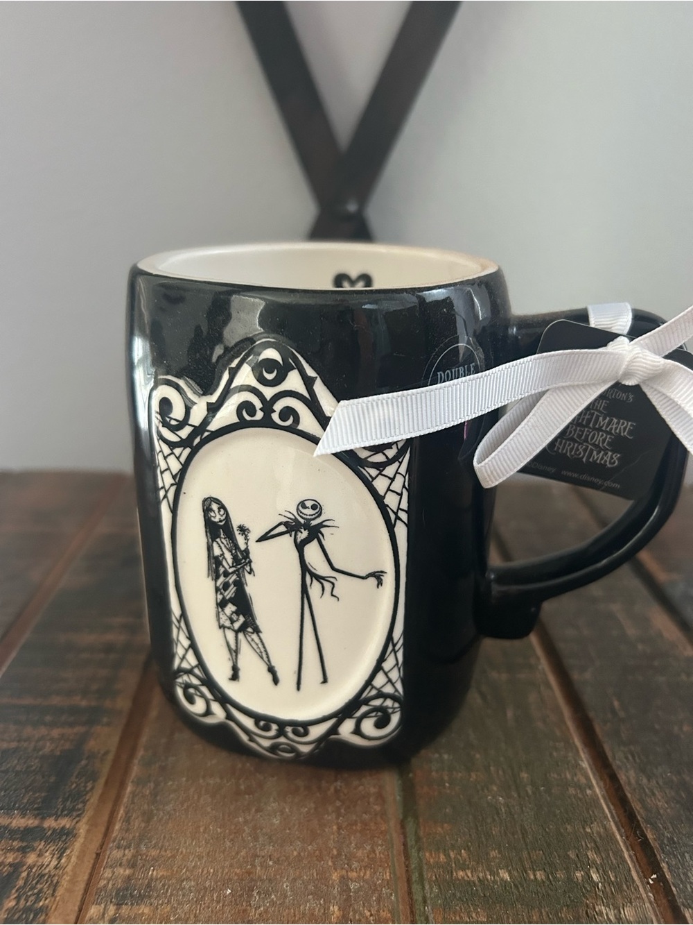 Rae Dunn Nightmare Before Christmas Jack And Sally Mug LOVE YOU TO DEATH NEW
